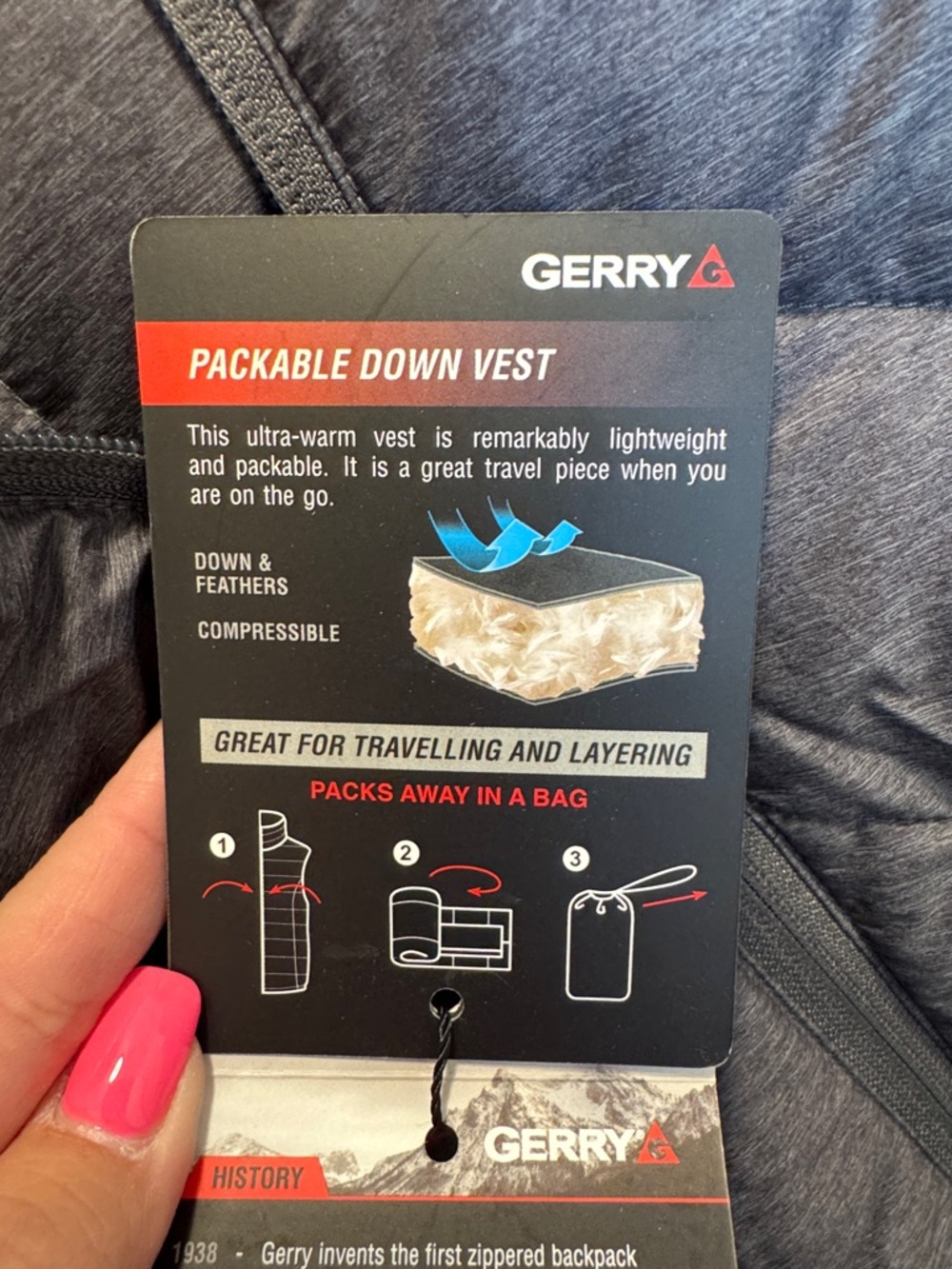 Gerry Weber Women's Charcoal Quilted Vest - Picture 4 of 5
